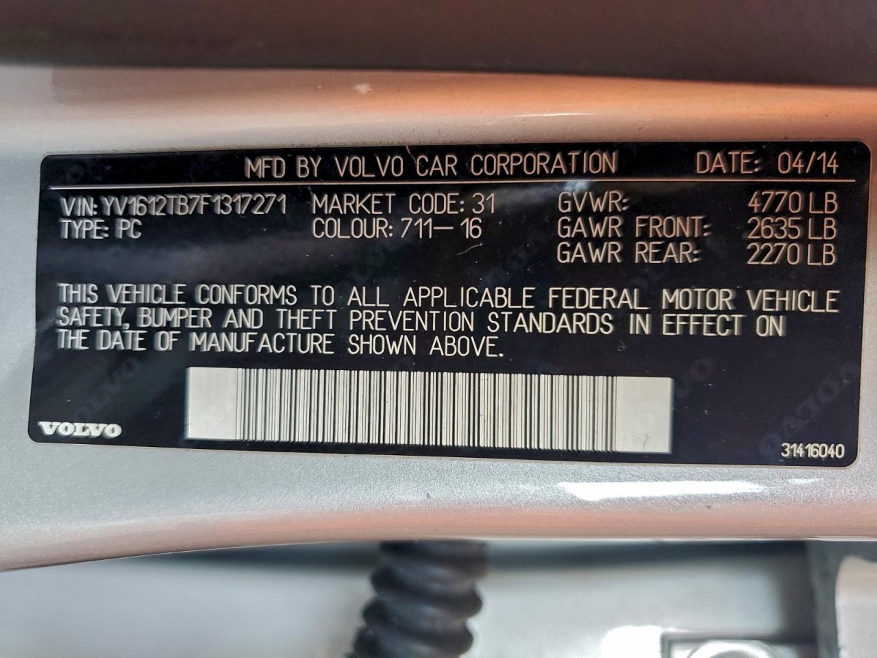 2015 VOLVO S60