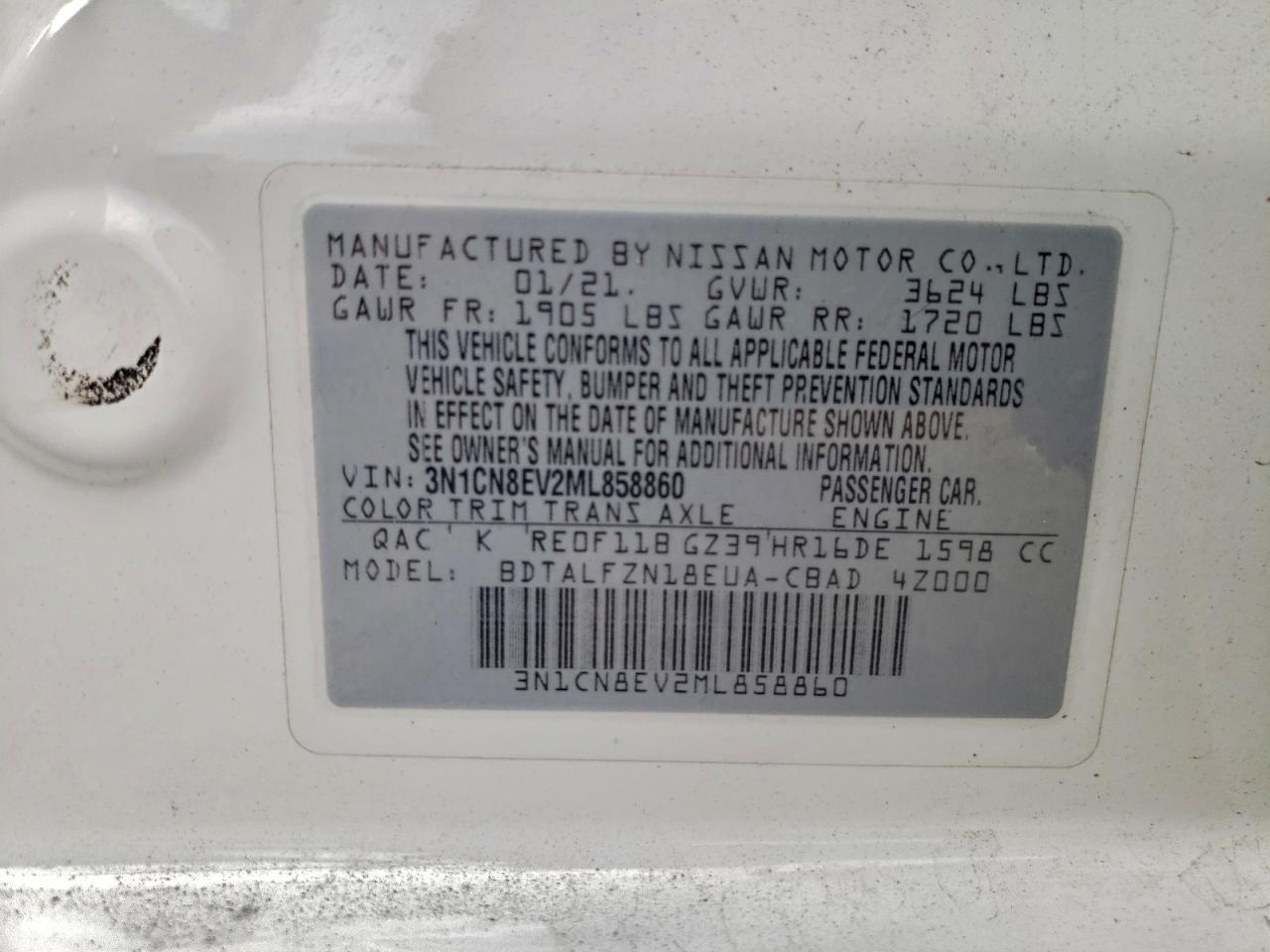 2021 NISSAN VERSA
