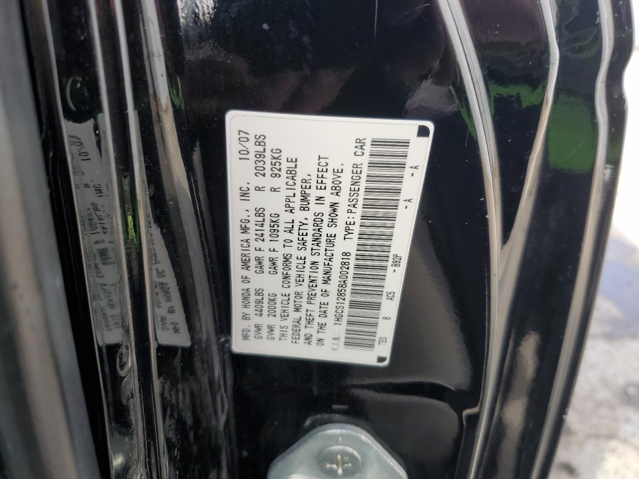 2008 HONDA ACCORD