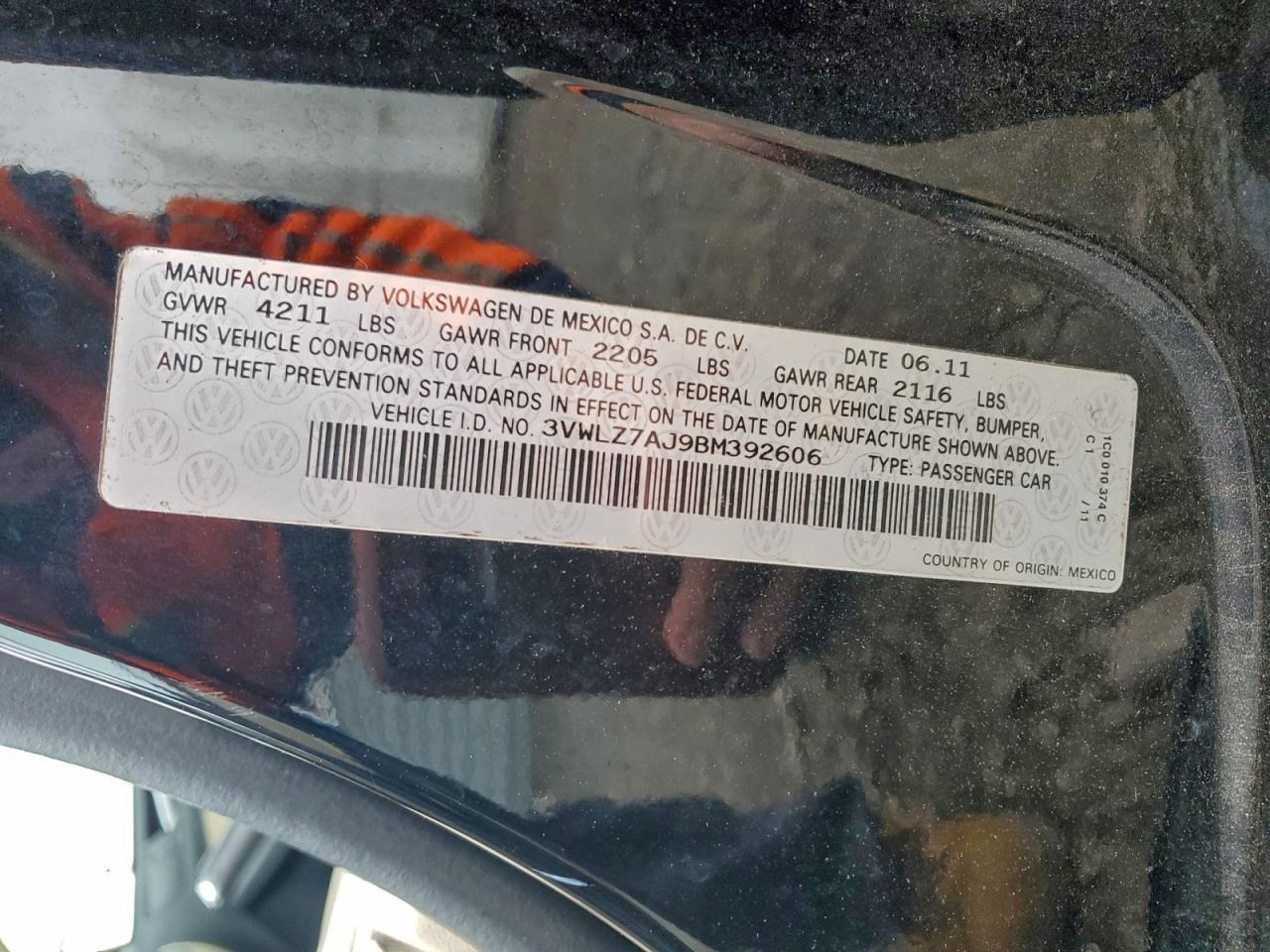 2011 VOLKSWAGEN JETTA
