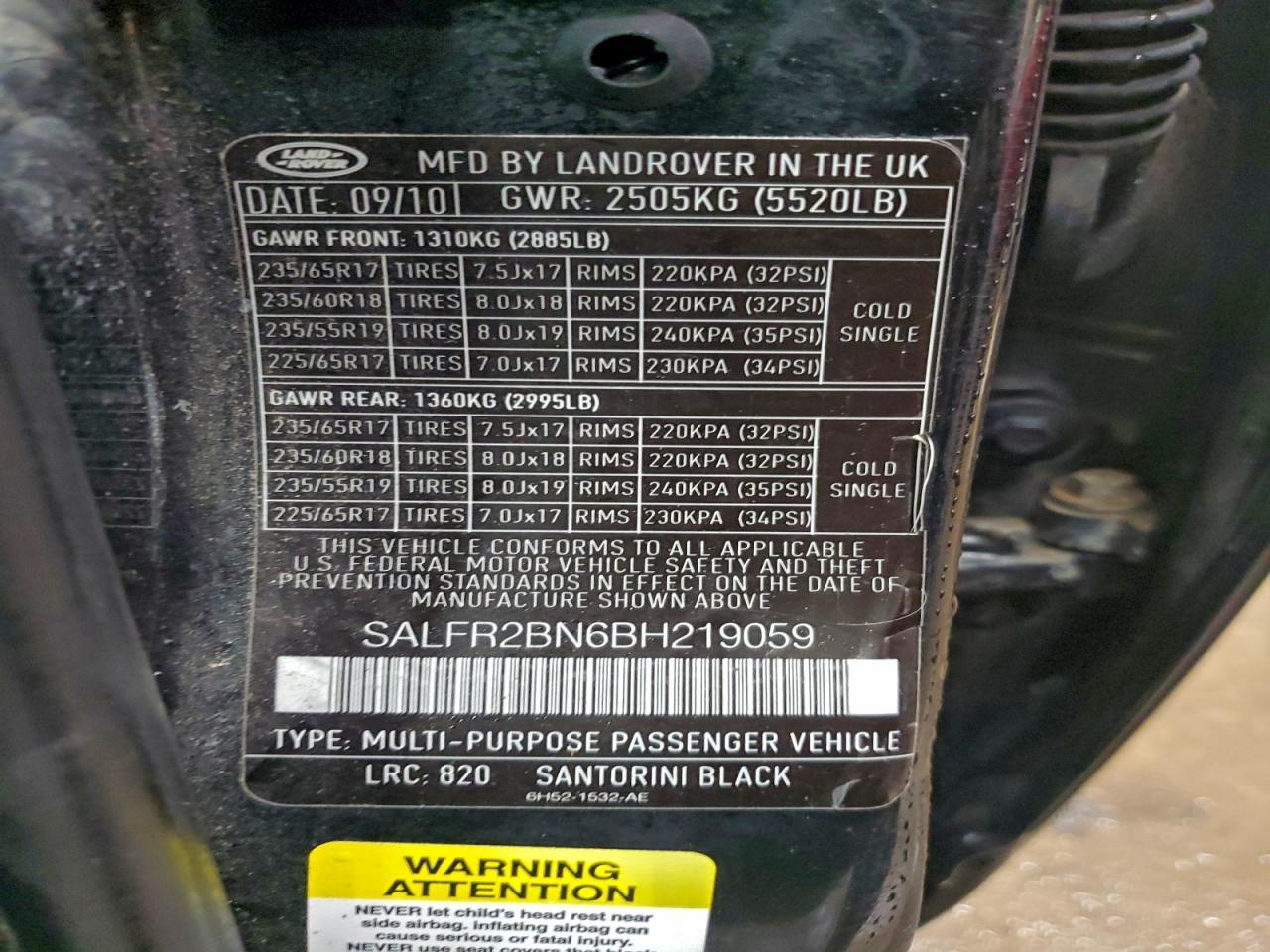 2011 LAND ROVER LR2