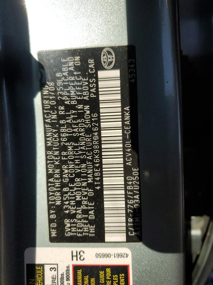 2008 TOYOTA CAMRY
