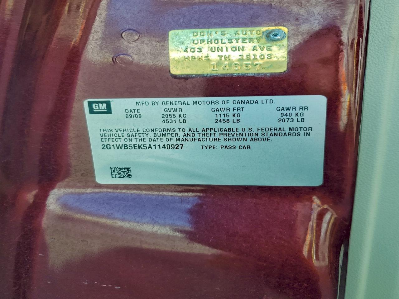 2010 CHEVROLET IMPALA