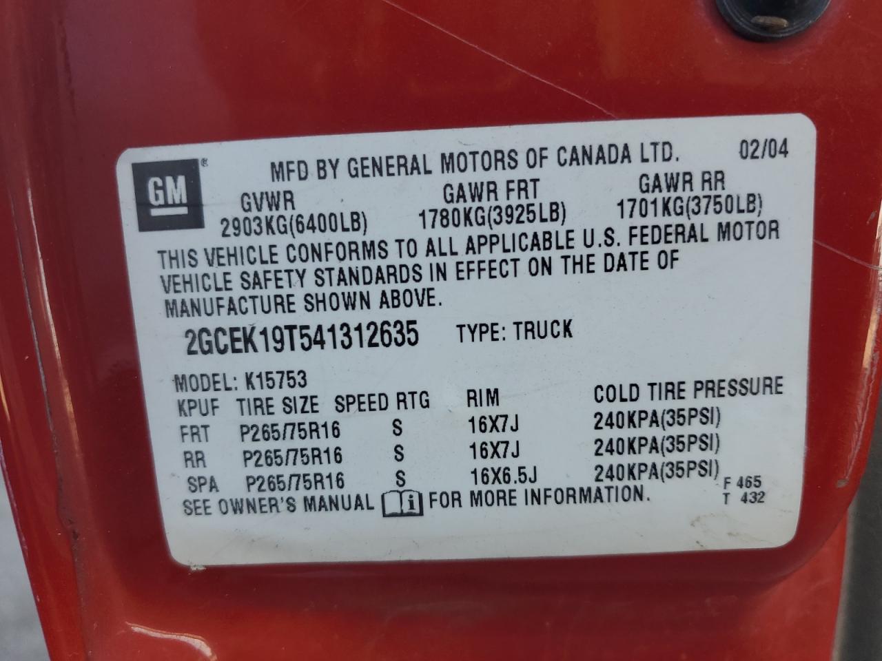 2004 CHEVROLET Silverado