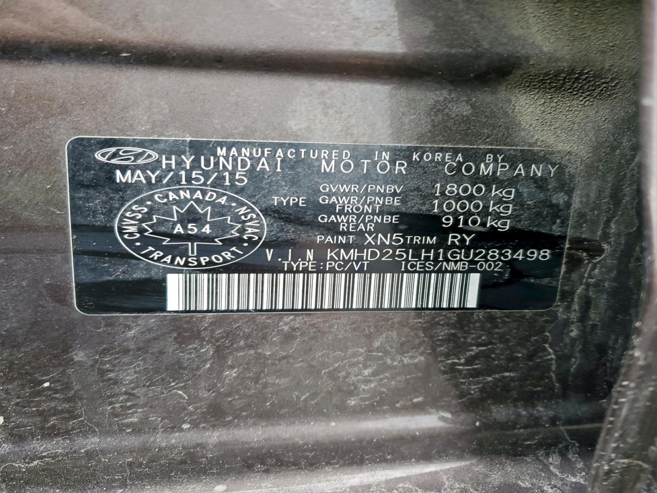 2016 HYUNDAI ELANTRA