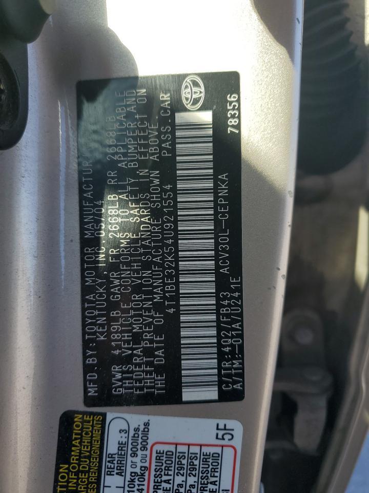 2004 TOYOTA CAMRY