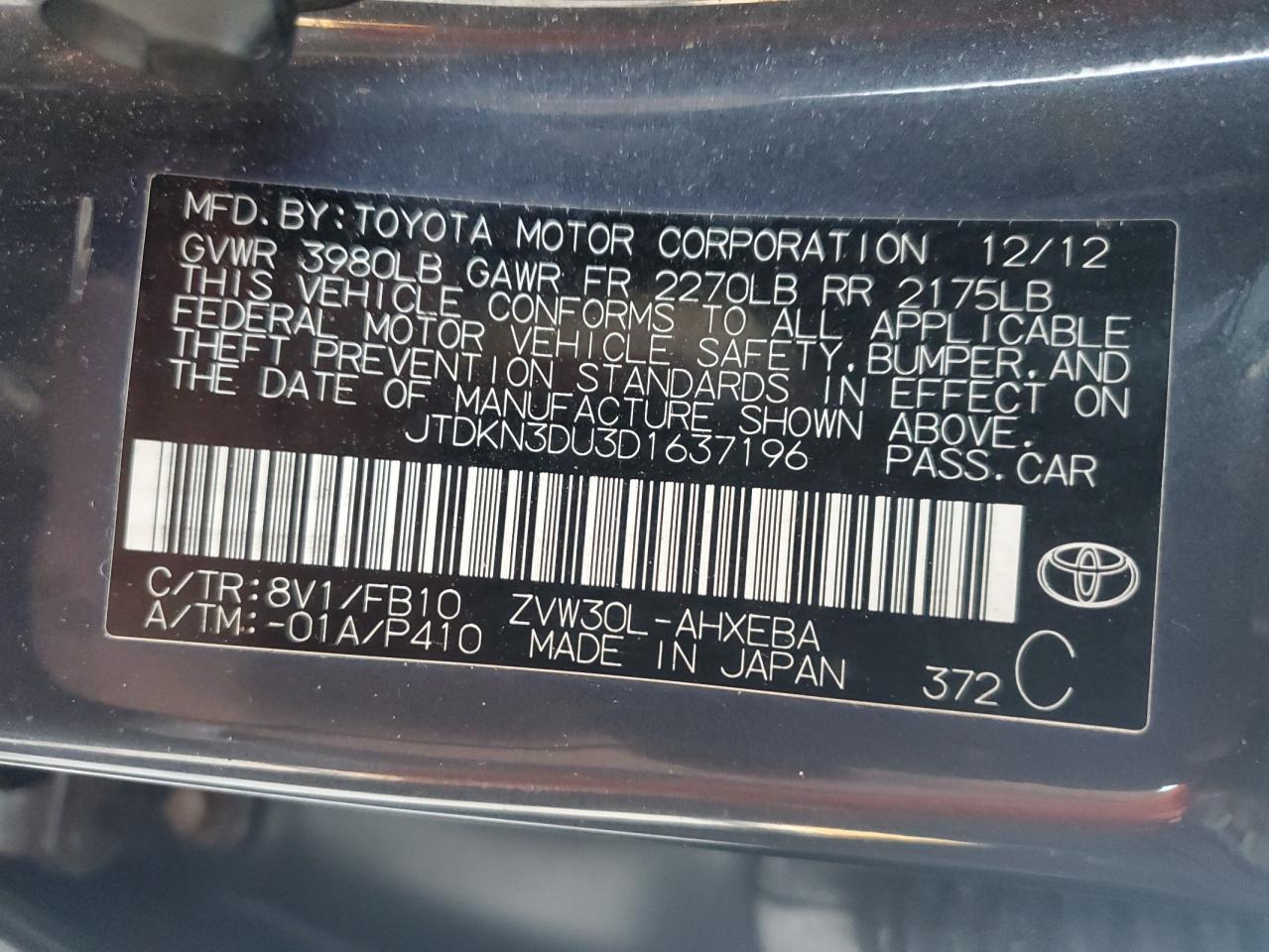 2013 TOYOTA PRIUS