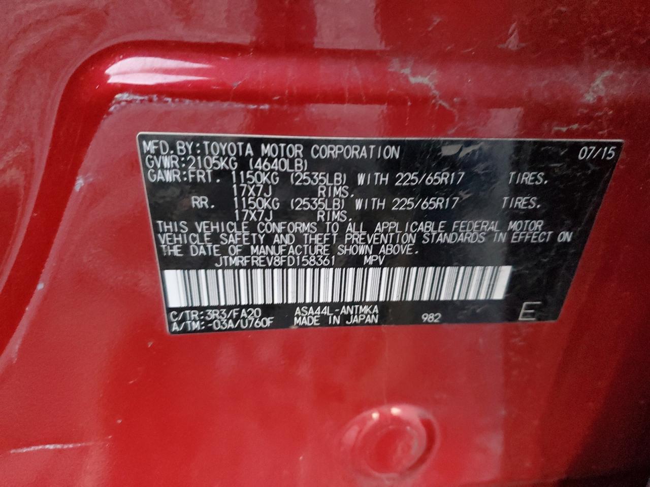 2015 TOYOTA RAV4