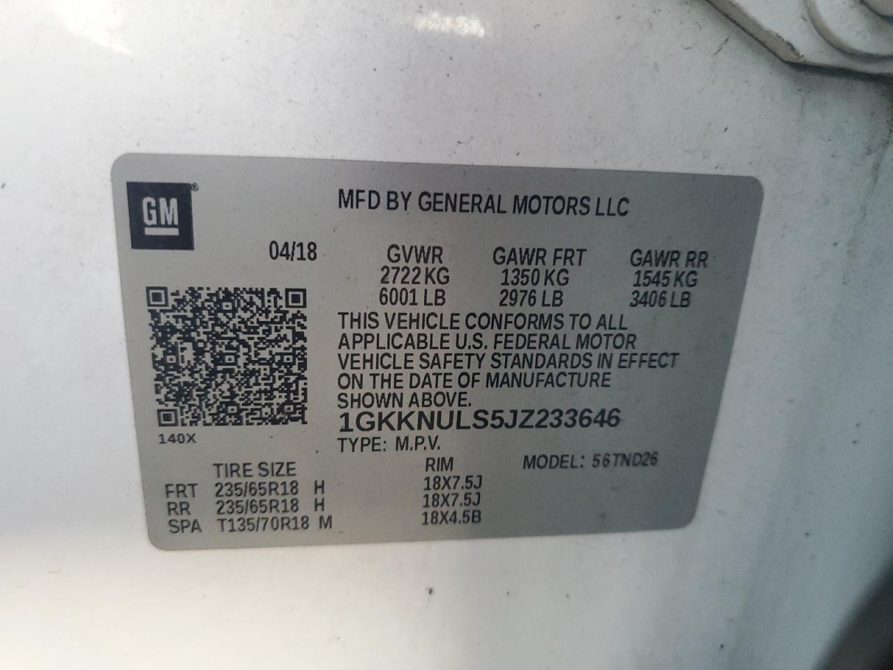 2018 GMC ACADIA
