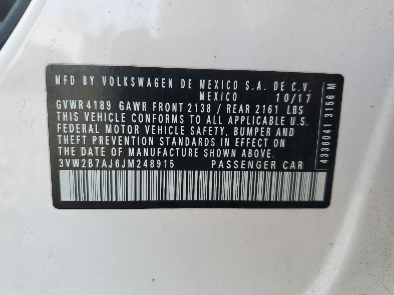 2018 VOLKSWAGEN JETTA