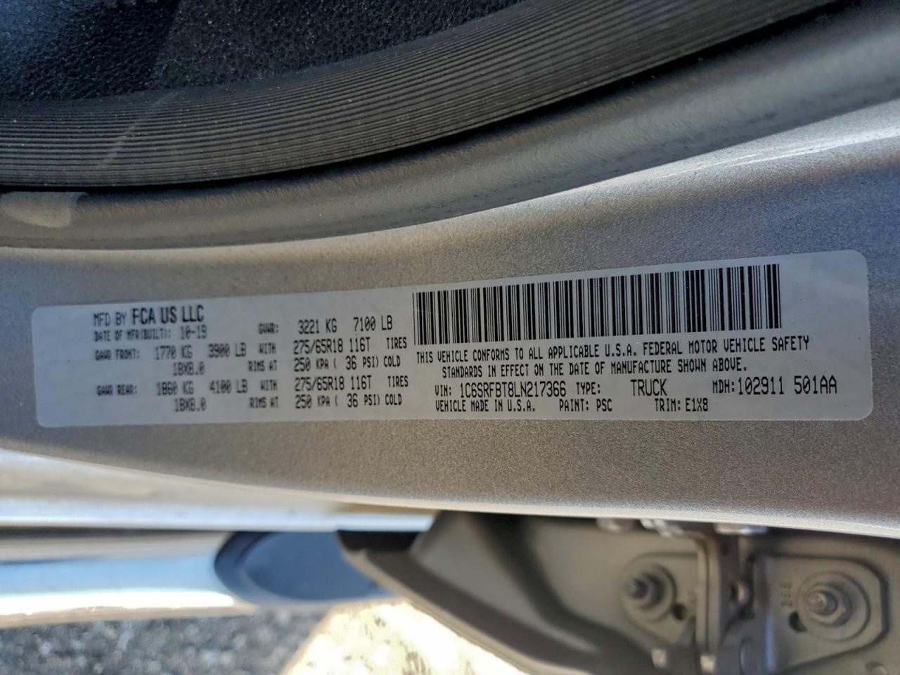2020 RAM 1500