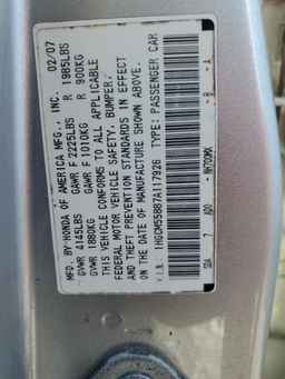 2007 HONDA ACCORD