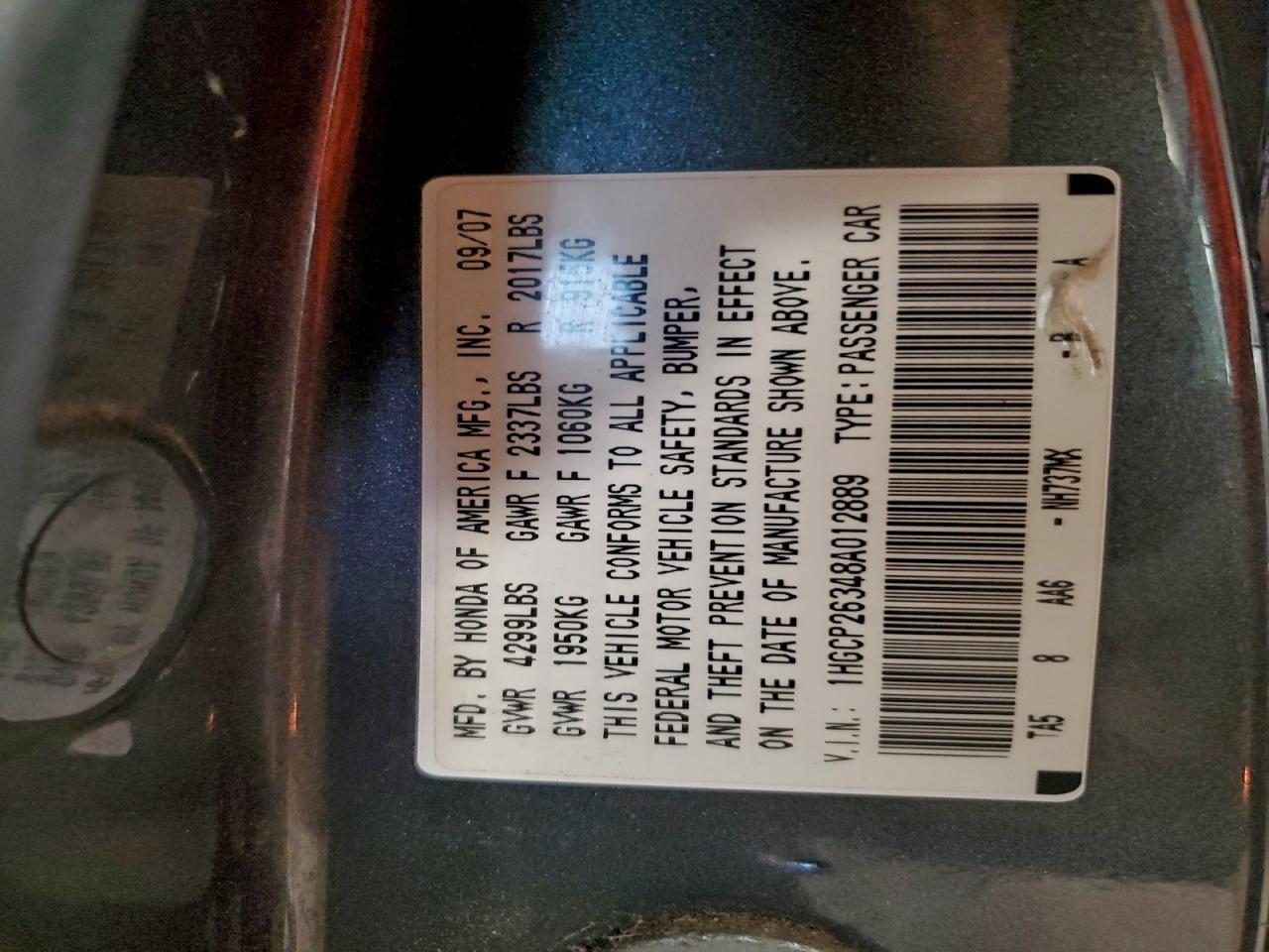 2008 HONDA ACCORD