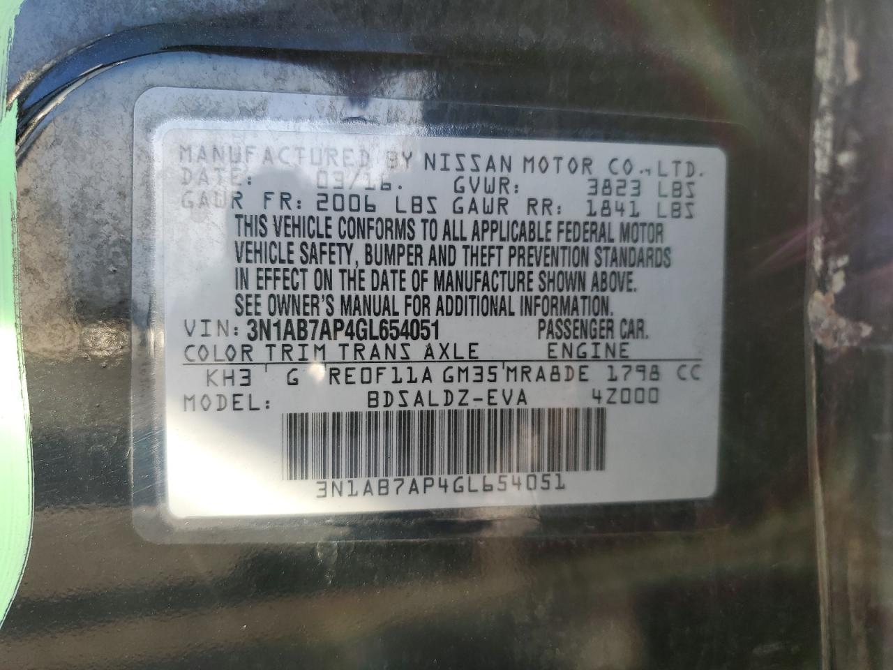 2016 NISSAN SENTRA