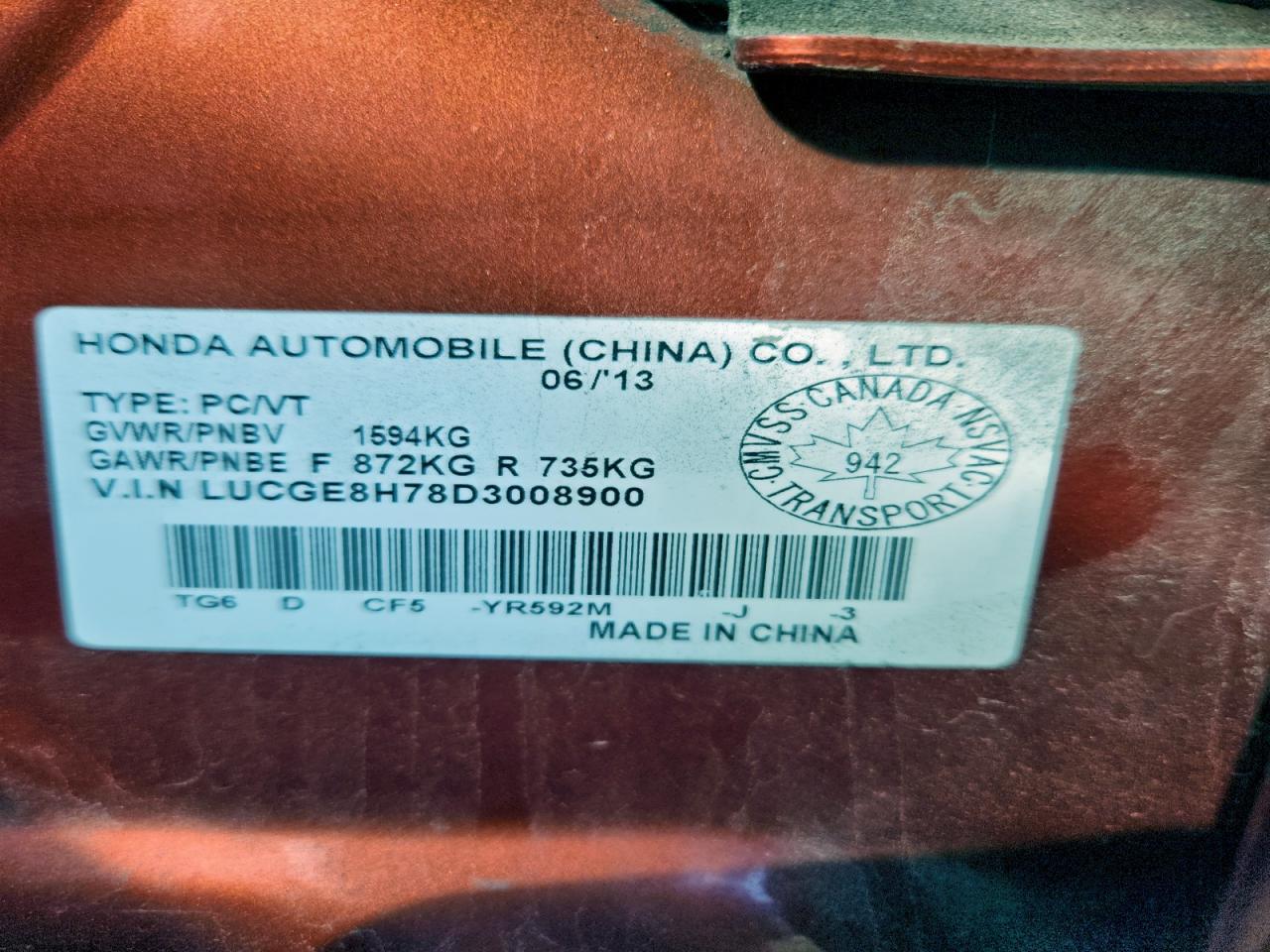 2013 HONDA FIT