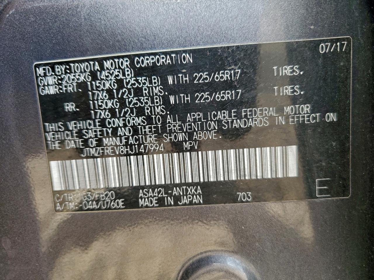 2017 TOYOTA RAV4