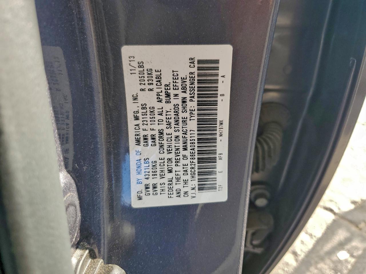 2014 HONDA ACCORD