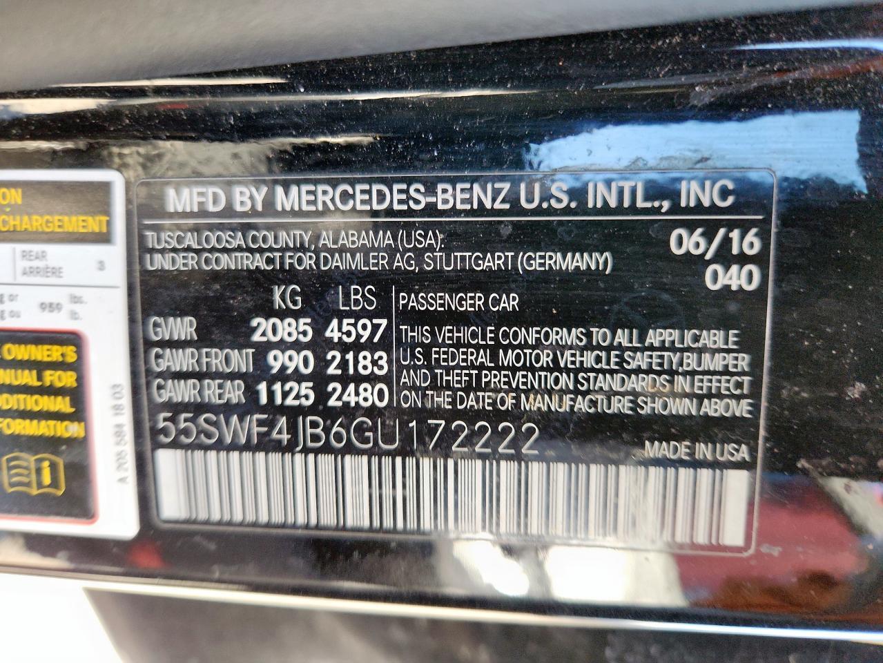 2016 MERCEDES-BENZ C-CLASS