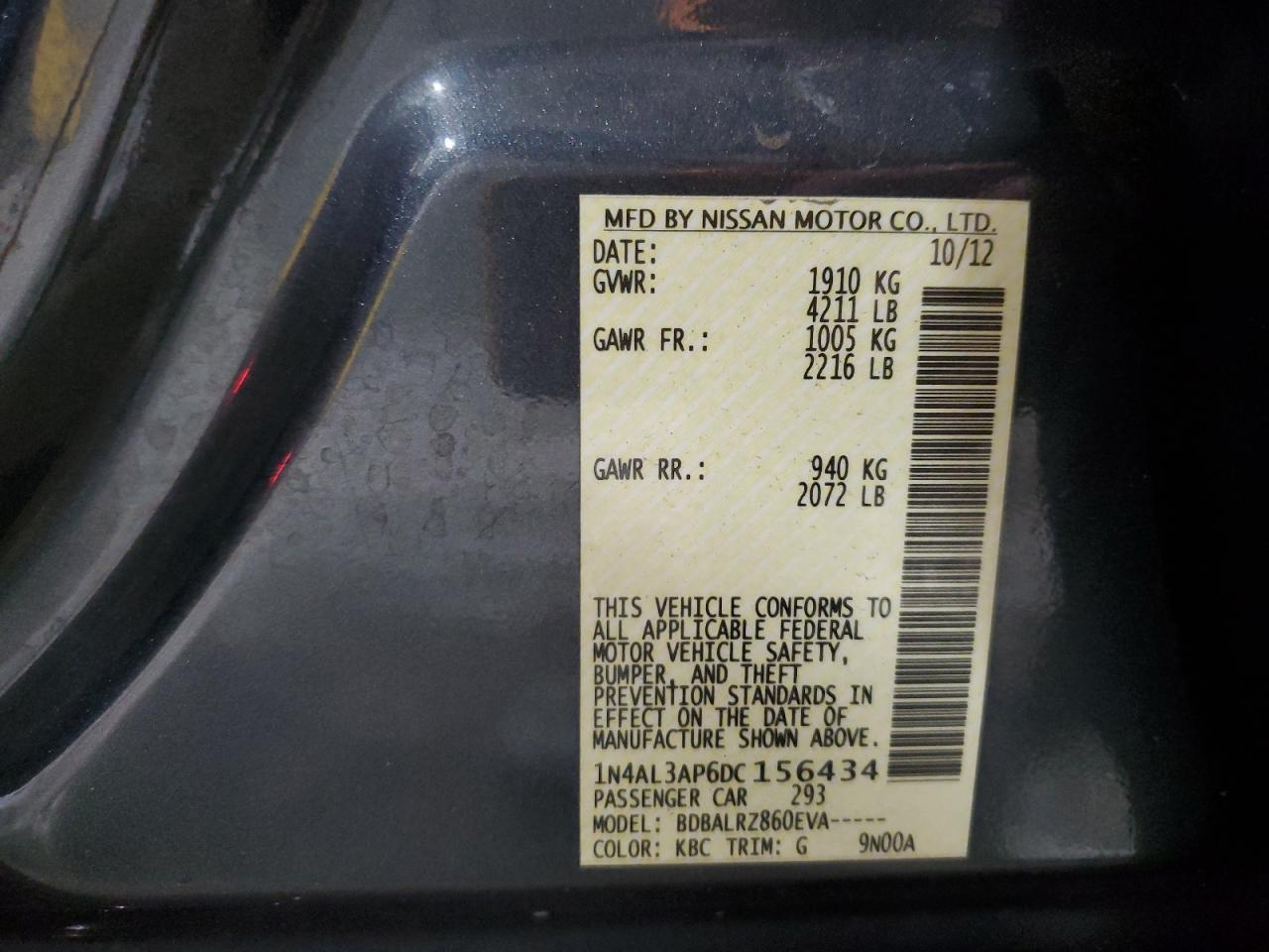 2013 NISSAN ALTIMA