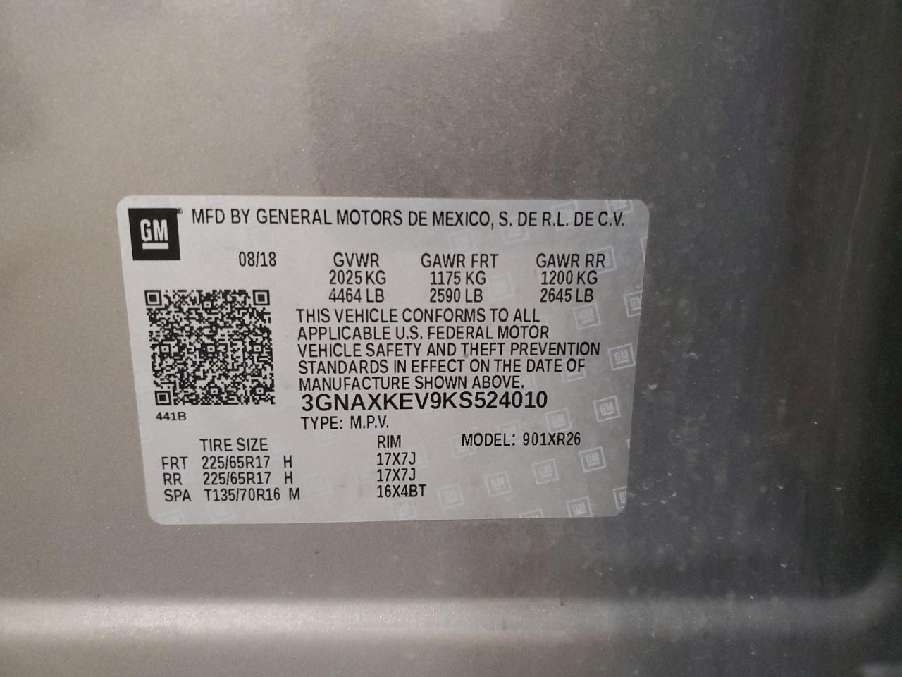 2019 CHEVROLET EQUINOX