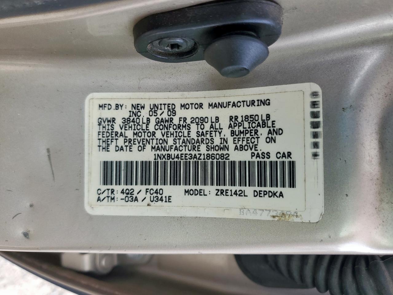 2010 TOYOTA COROLLA