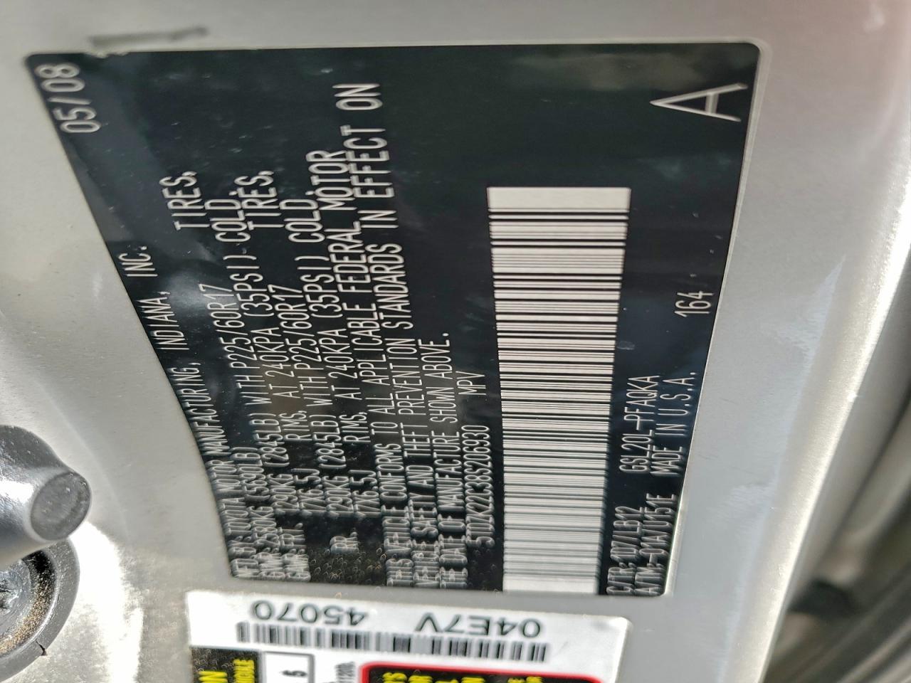 2008 TOYOTA SIENNA