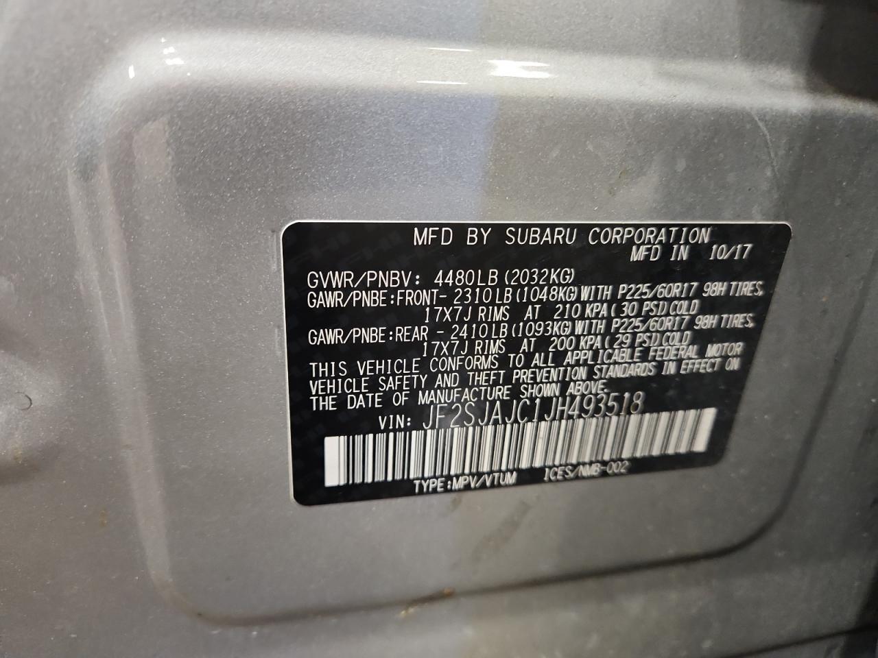 2018 SUBARU FORESTER