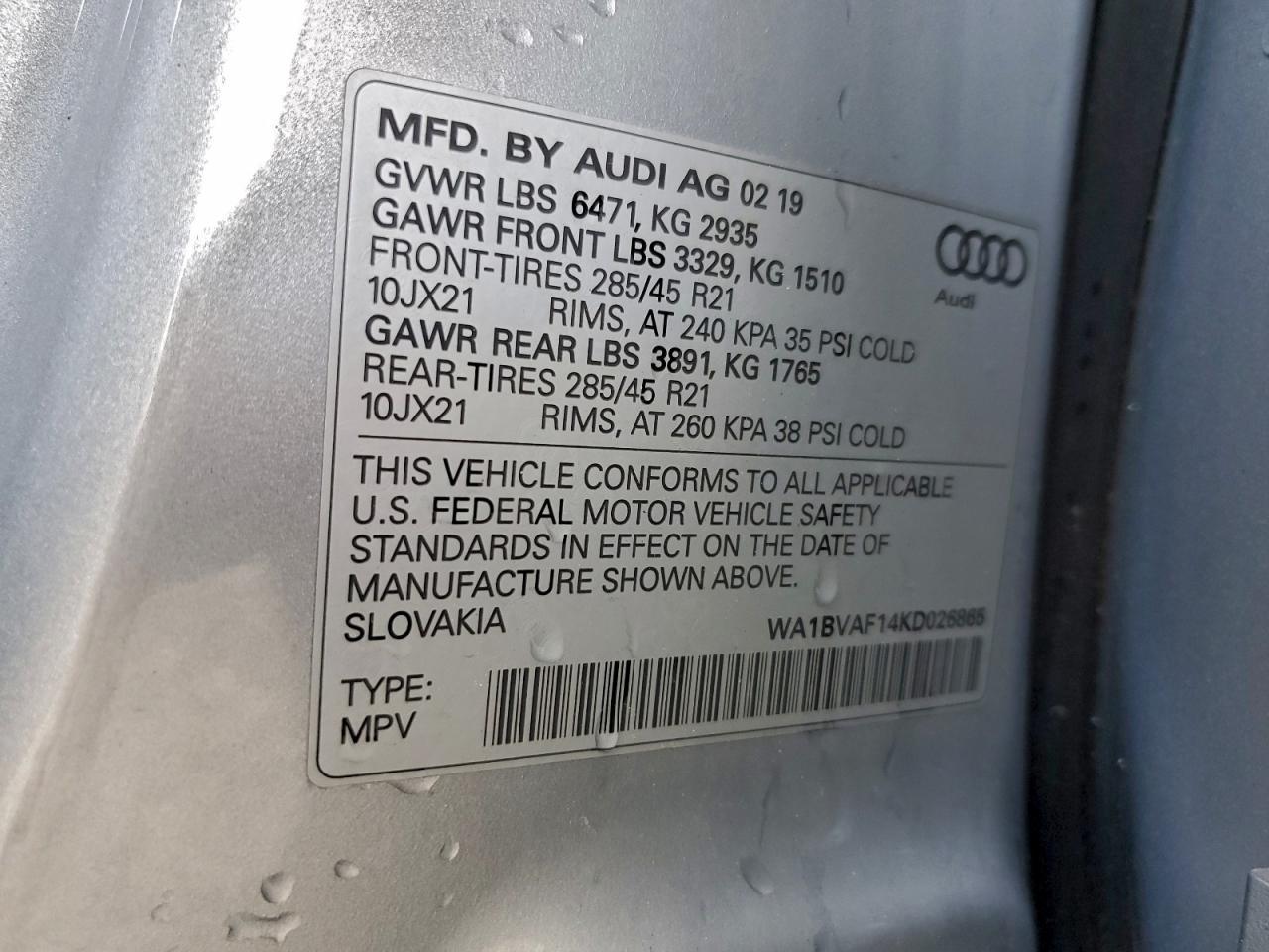 2019 AUDI Q8