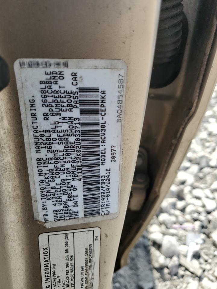 2002 TOYOTA CAMRY
