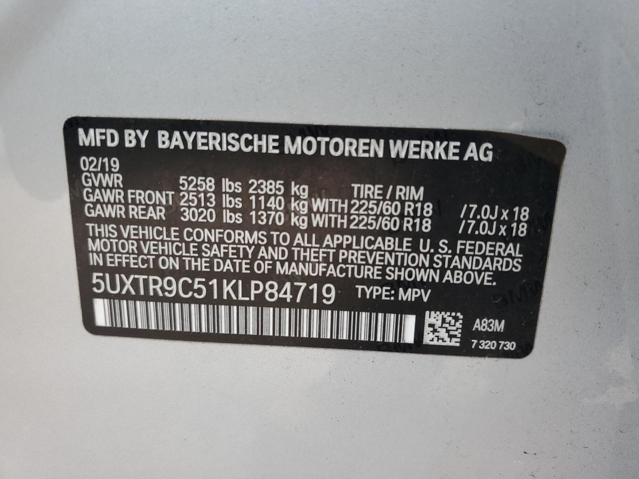 2019 BMW X3