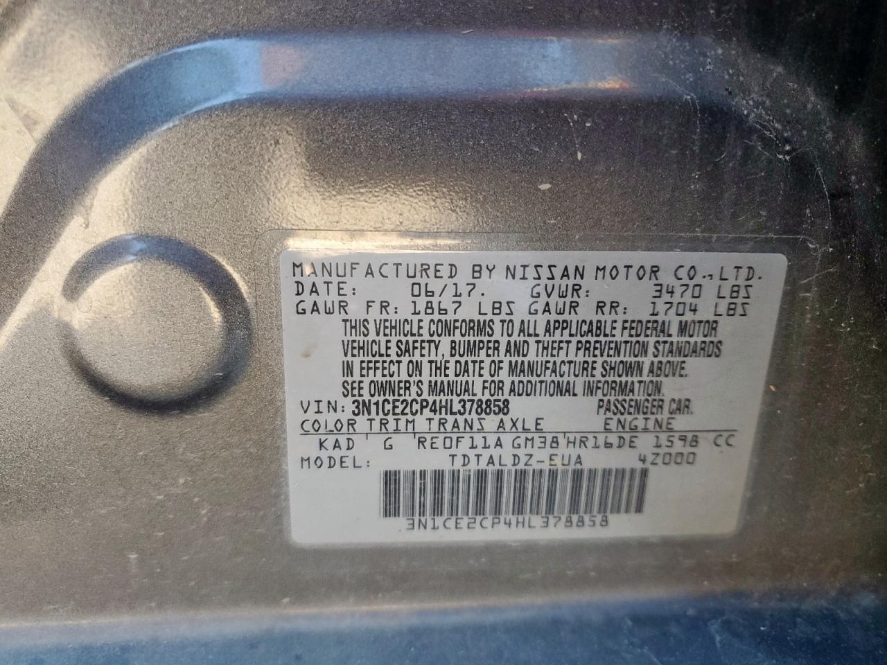 2017 NISSAN Versa Note