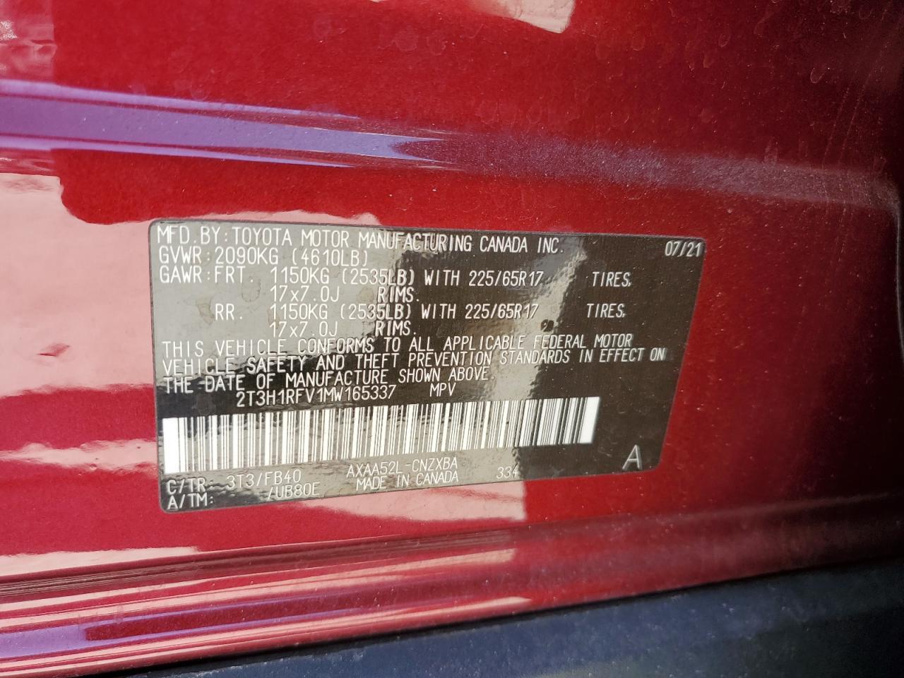 2021 TOYOTA RAV4