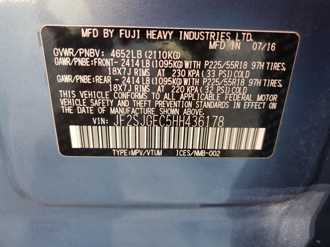 2017 SUBARU FORESTER