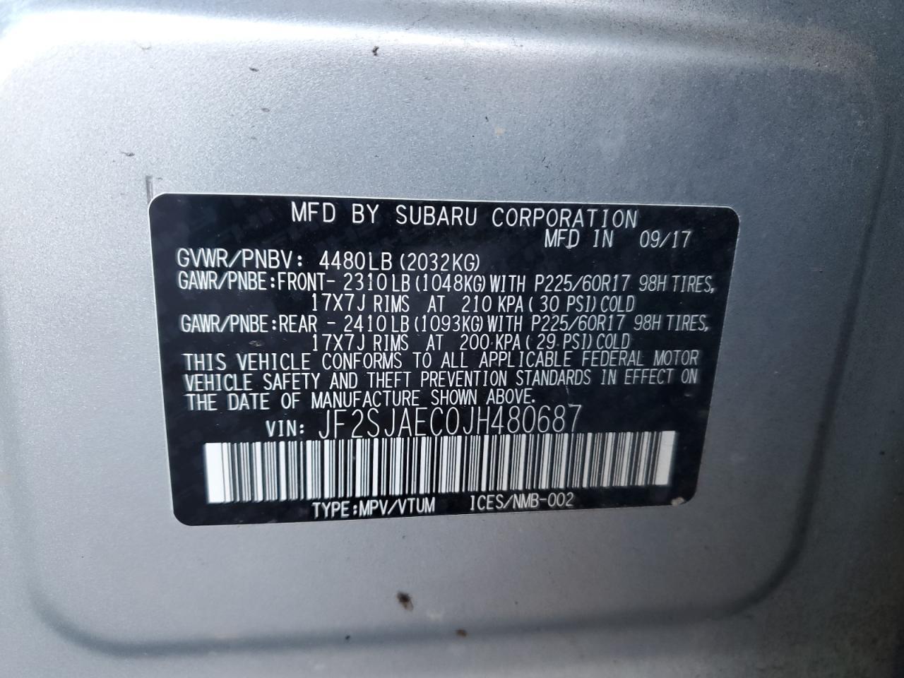 2018 SUBARU FORESTER