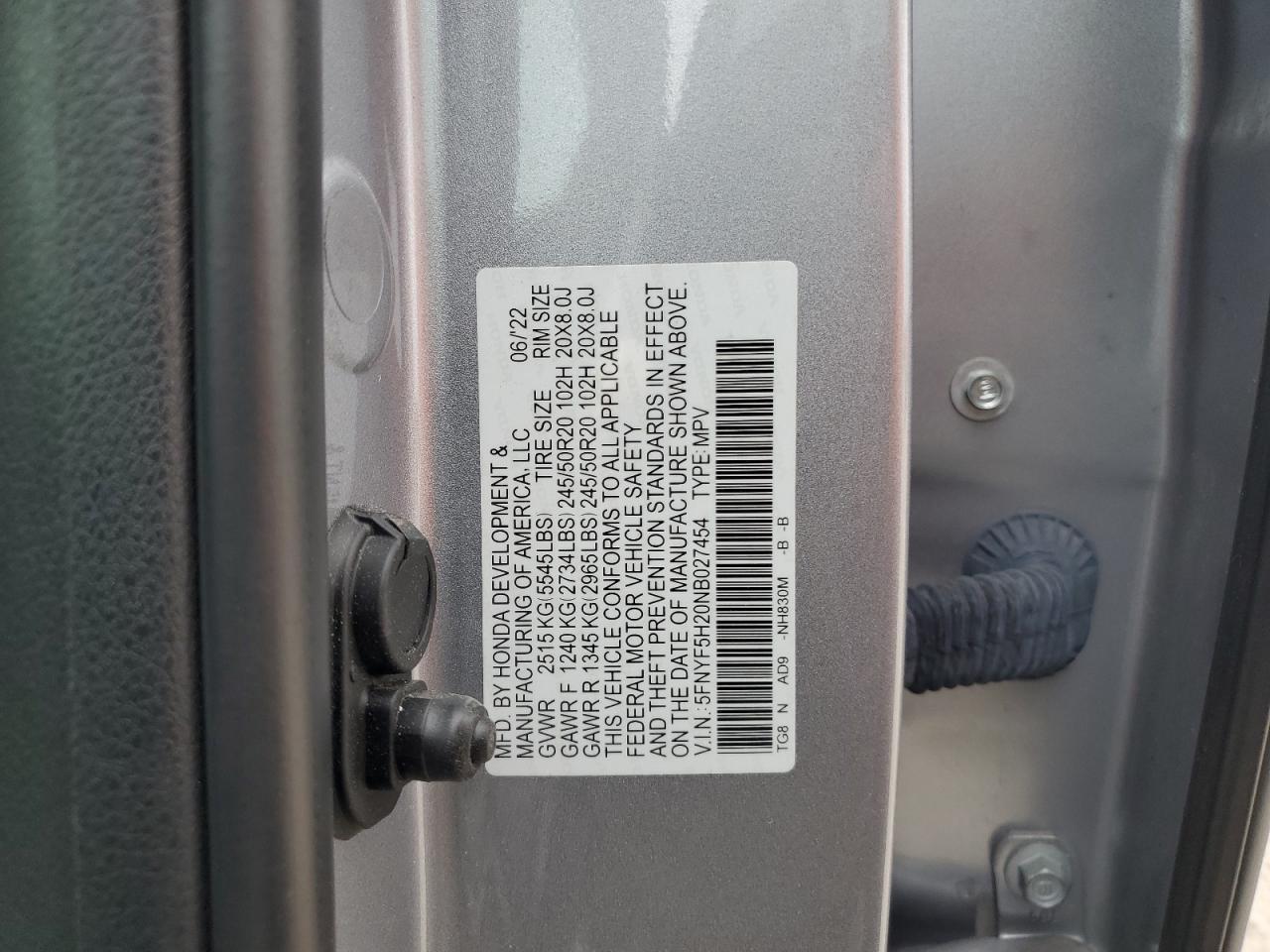 2022 HONDA PILOT