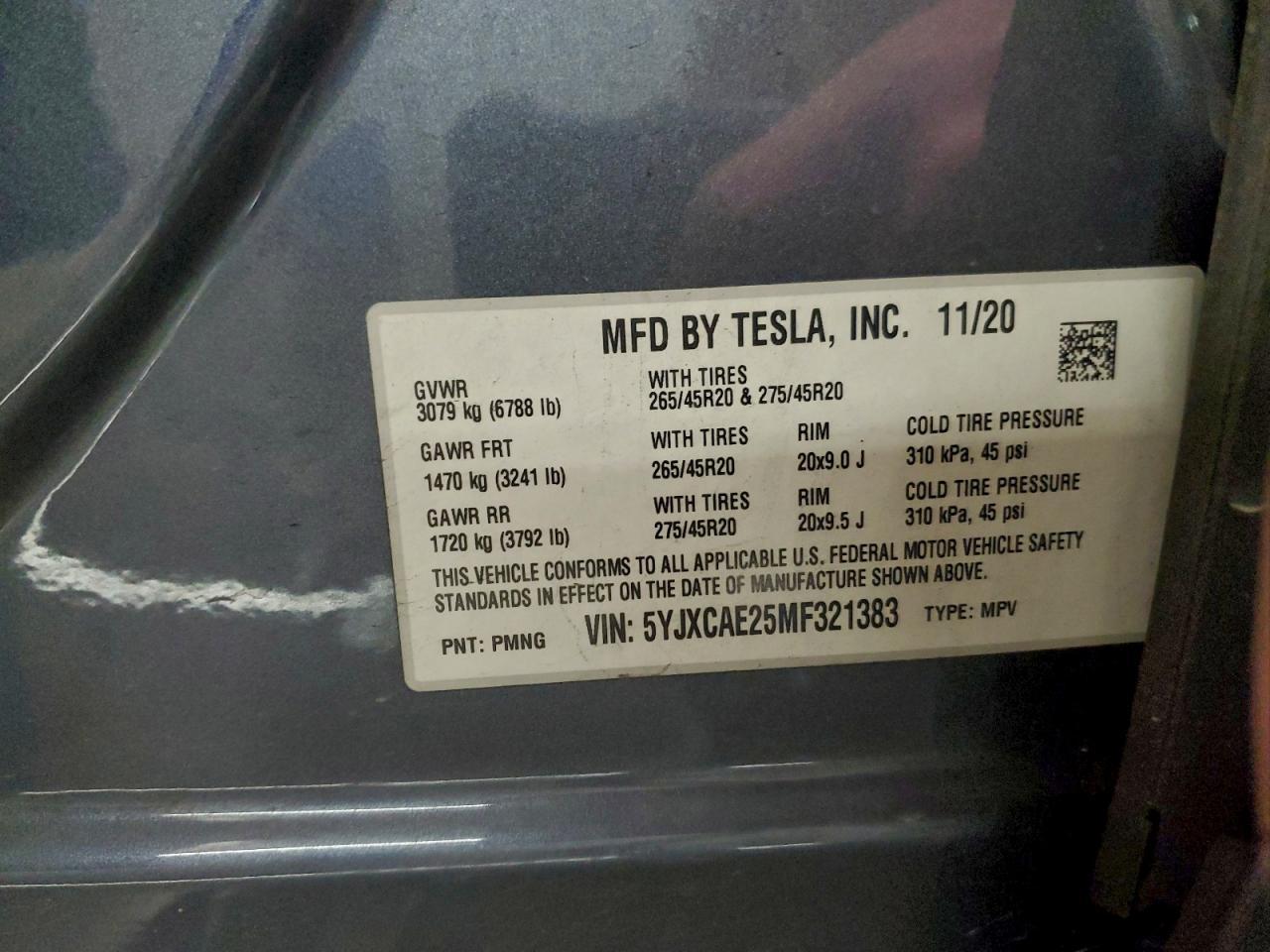 2021 TESLA MODEL X