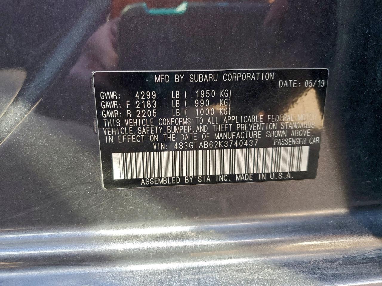 2019 SUBARU IMPREZA