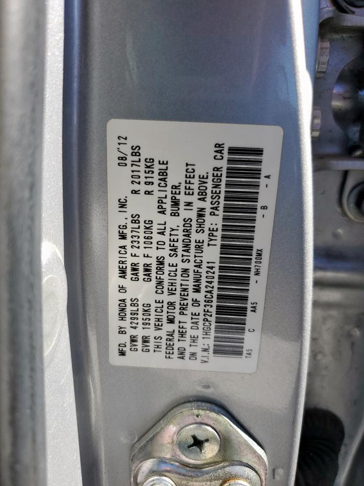 2012 HONDA ACCORD