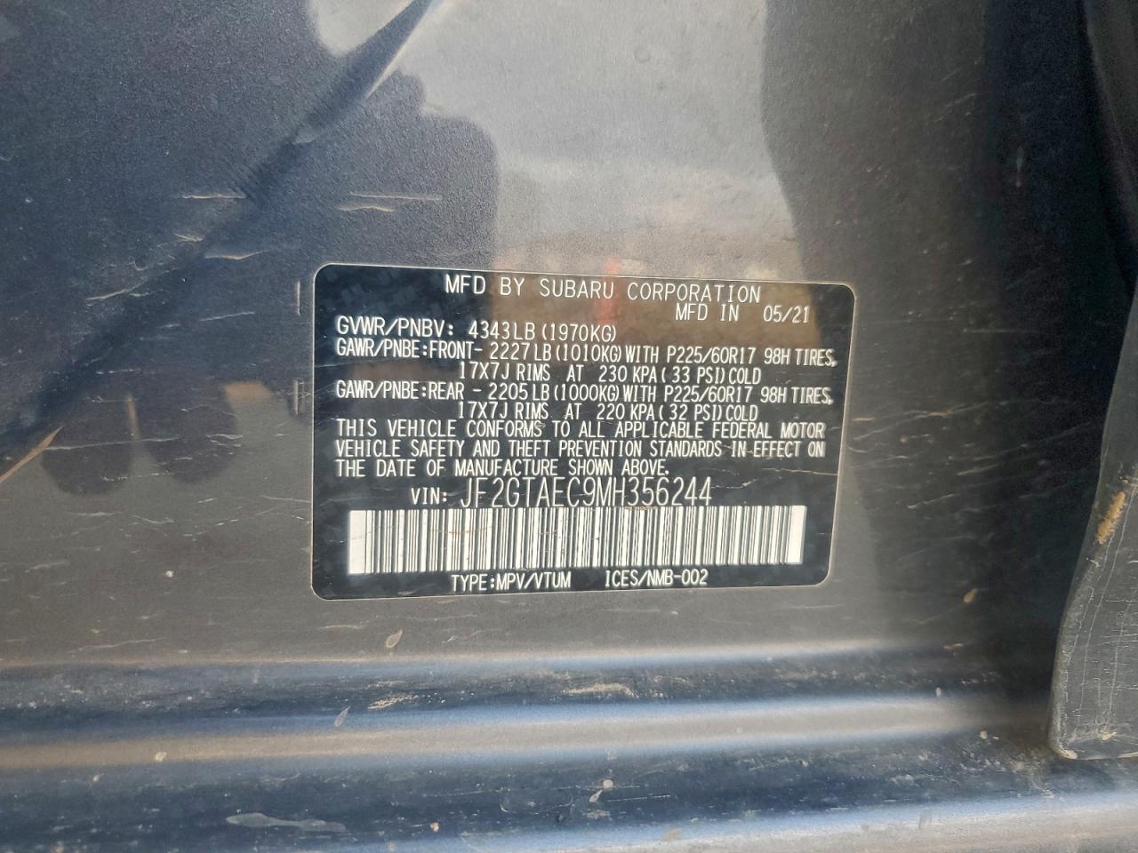 2021 SUBARU Crosstrek
