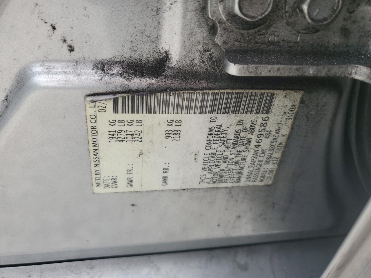 2010 NISSAN ALTIMA