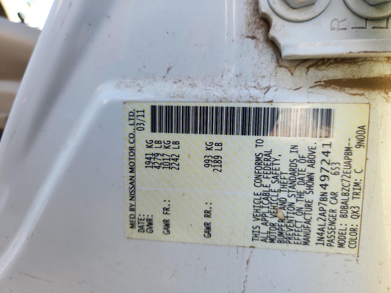 2011 NISSAN ALTIMA