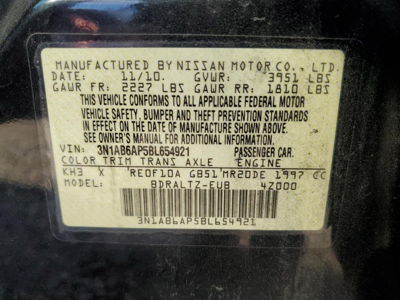 2011 NISSAN SENTRA