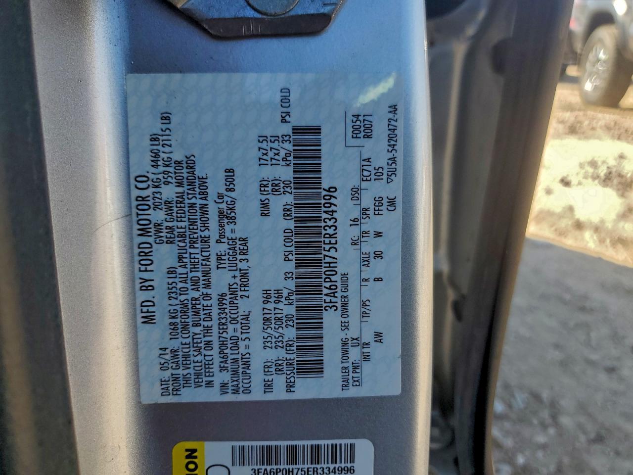 2014 FORD FUSION