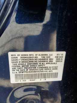 2016 HONDA PILOT
