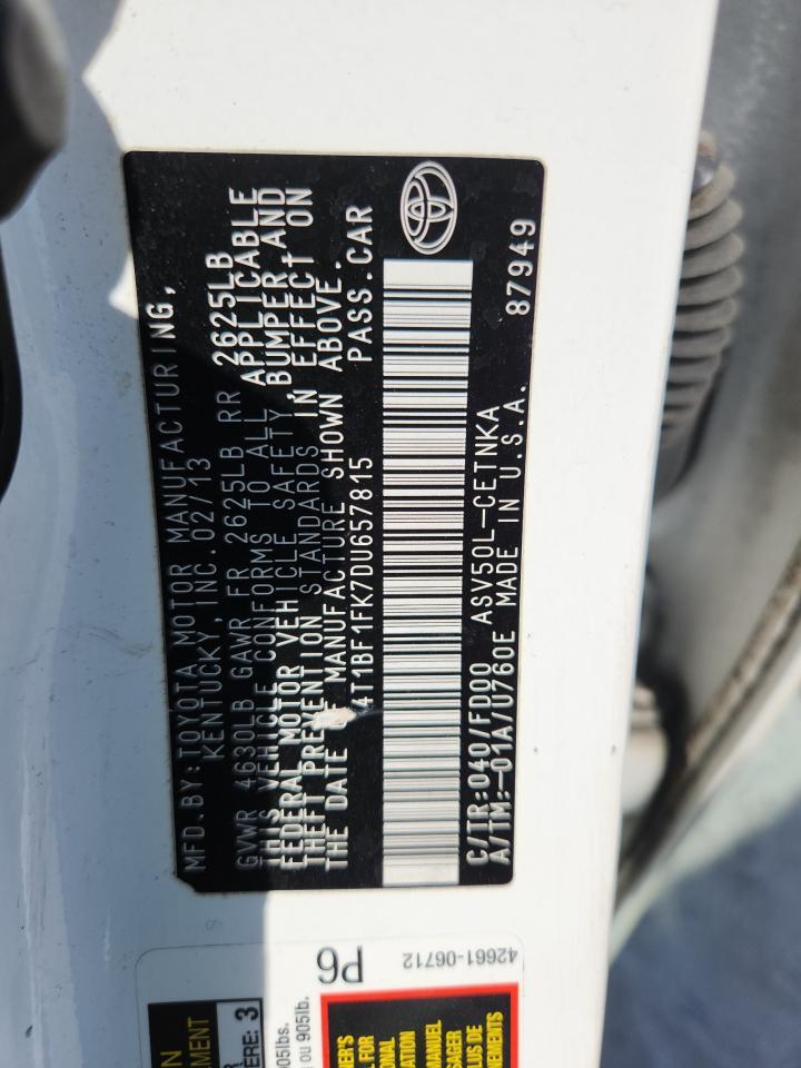 2013 TOYOTA CAMRY