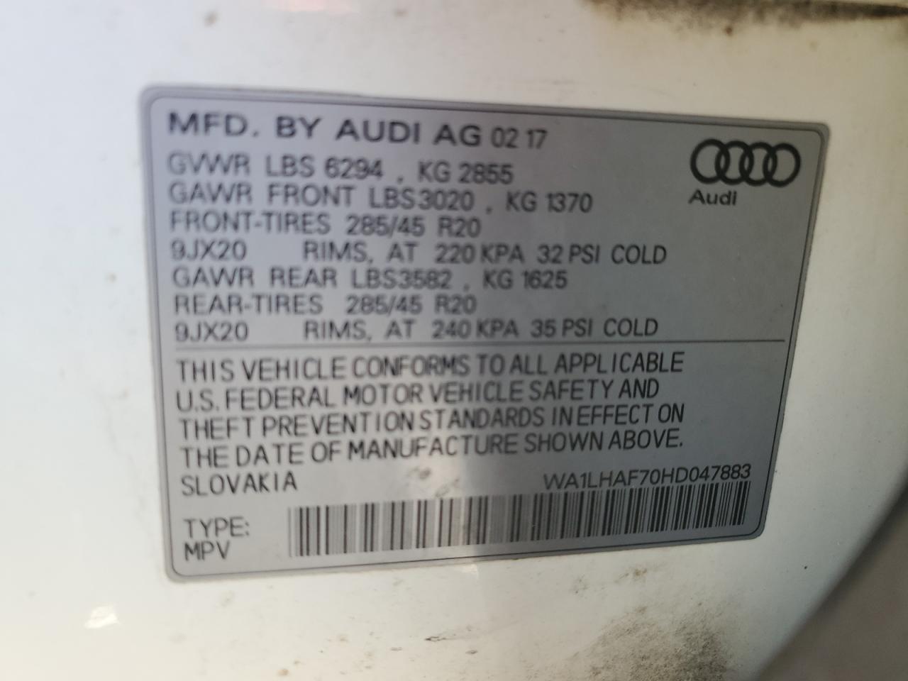2017 AUDI Q7