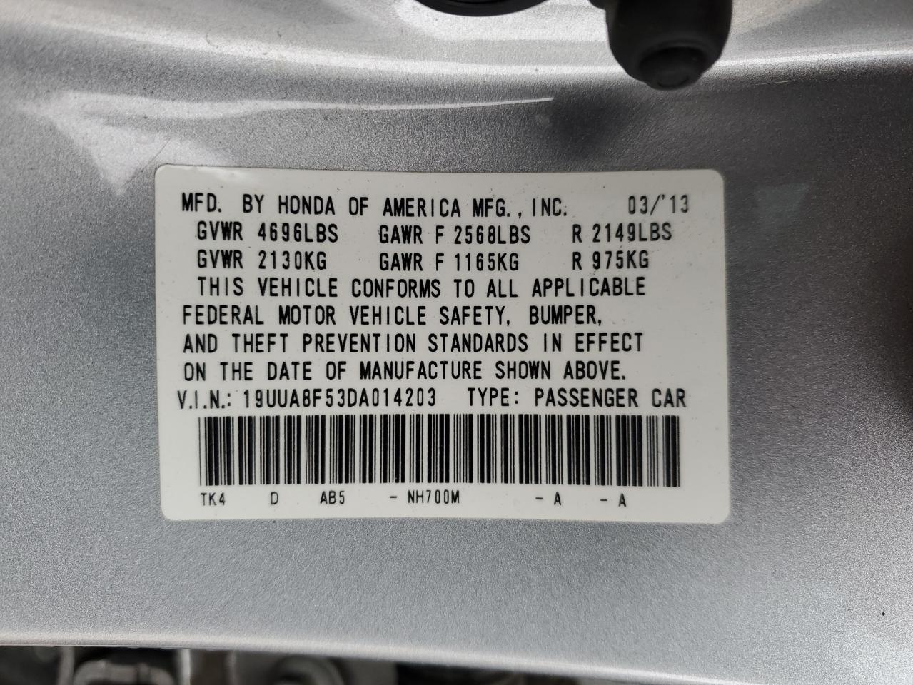 2013 ACURA TL