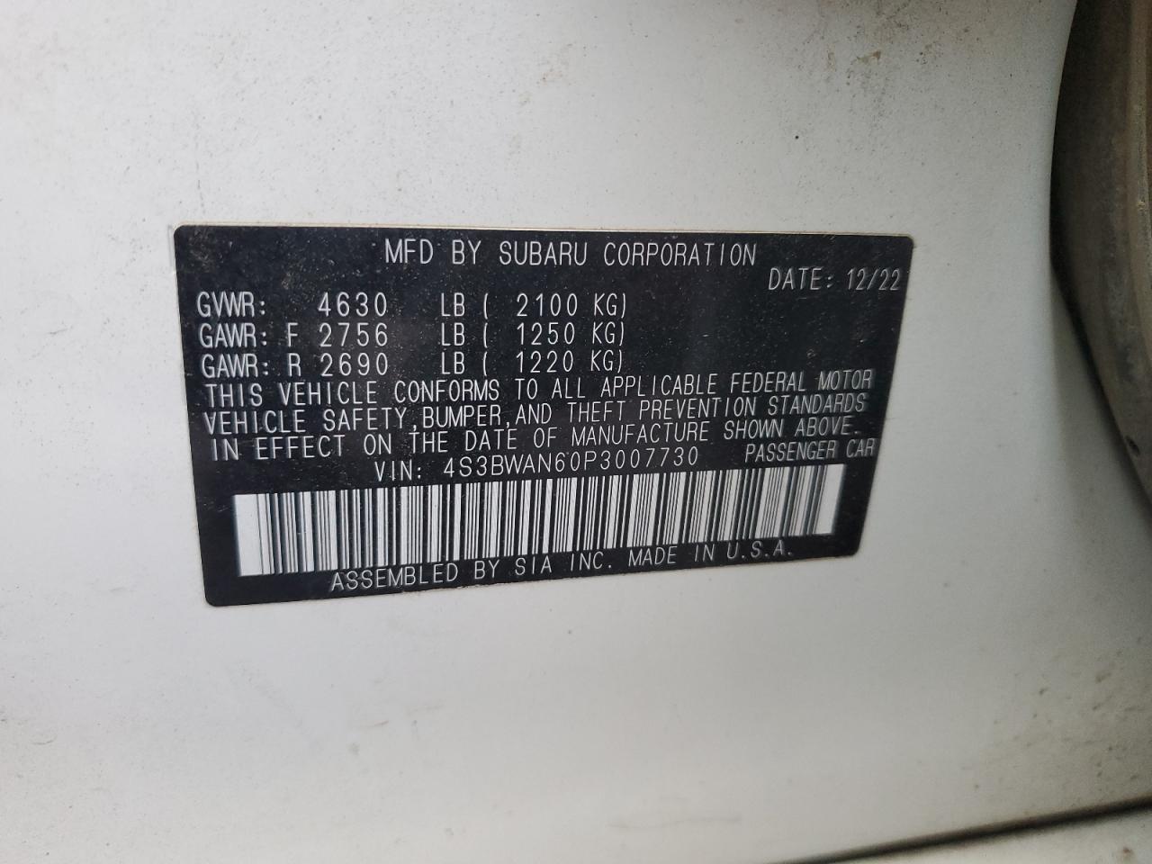 2023 SUBARU Legacy