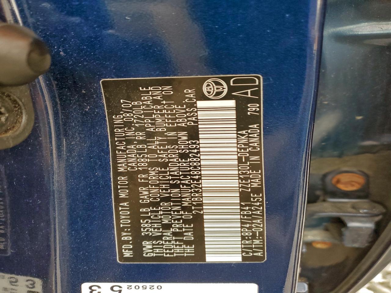 2008 TOYOTA COROLLA