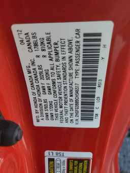 2012 HONDA CIVIC